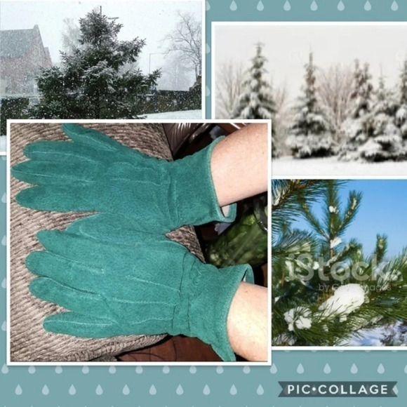 Fownes forest green suede gloves L‎ - Picture 3 of 5
